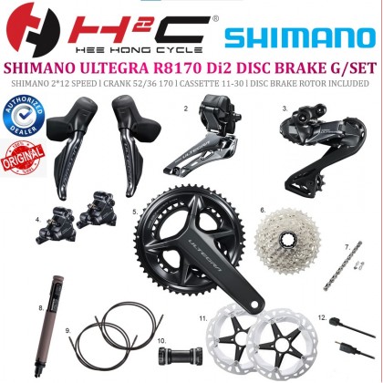 SHIMANO ULTEGRA R8150 Di2 RIM BRAKE GROUPSET 2*12SPD